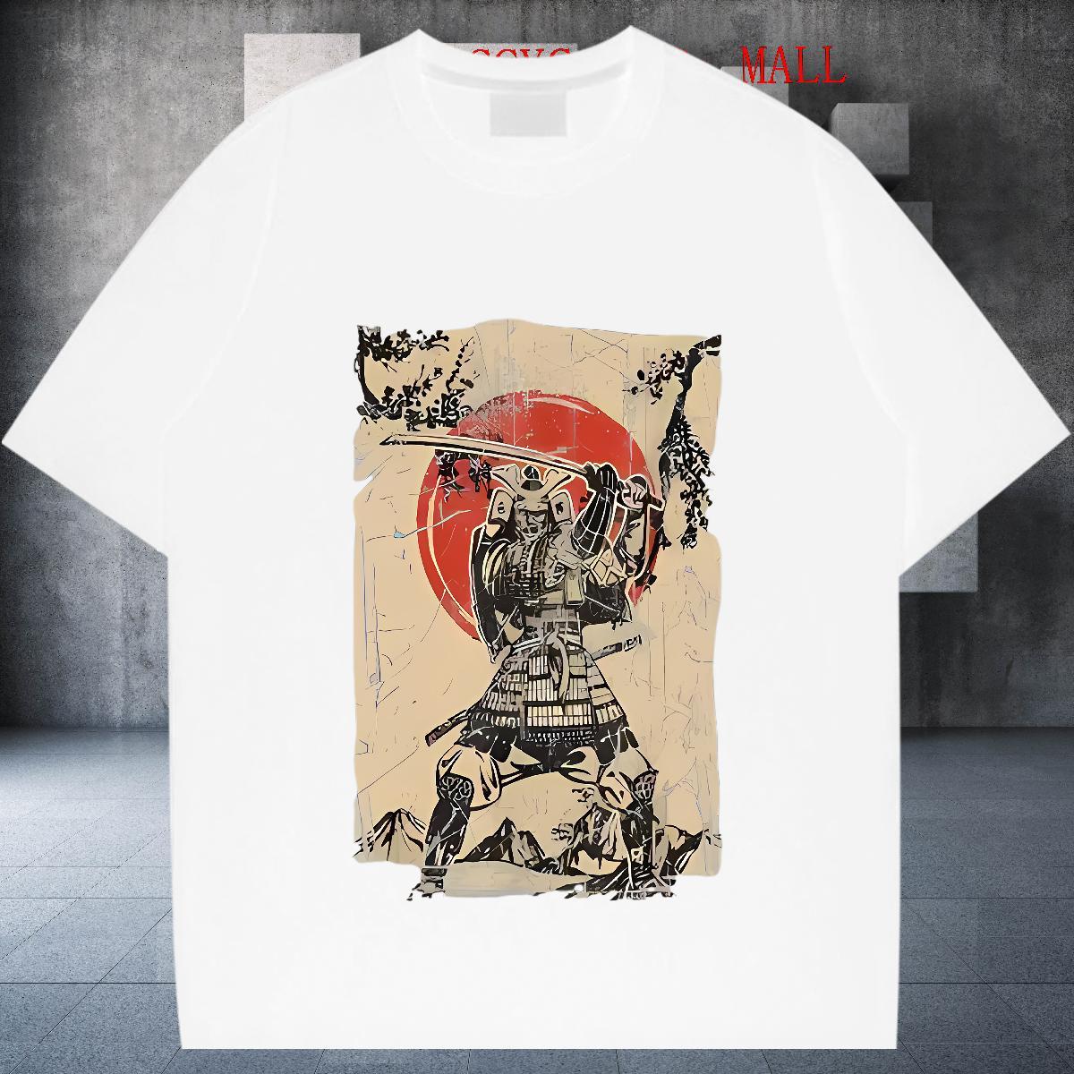 Wholesale T Shirt For Man 230g Pure Cotton skull Summer Casual Cartoon Print Short Sleeve Soft Men Tops Tees 2024 Designer Clothes
