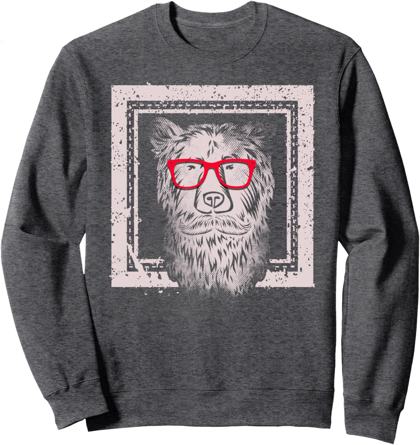 Long Sleeve Shirts for Men sweatshirt Nerdy Bear With Sun Glasses Frame Photo Funny Sweatshirt T shirt Tee Streetwear Casual tops clothes