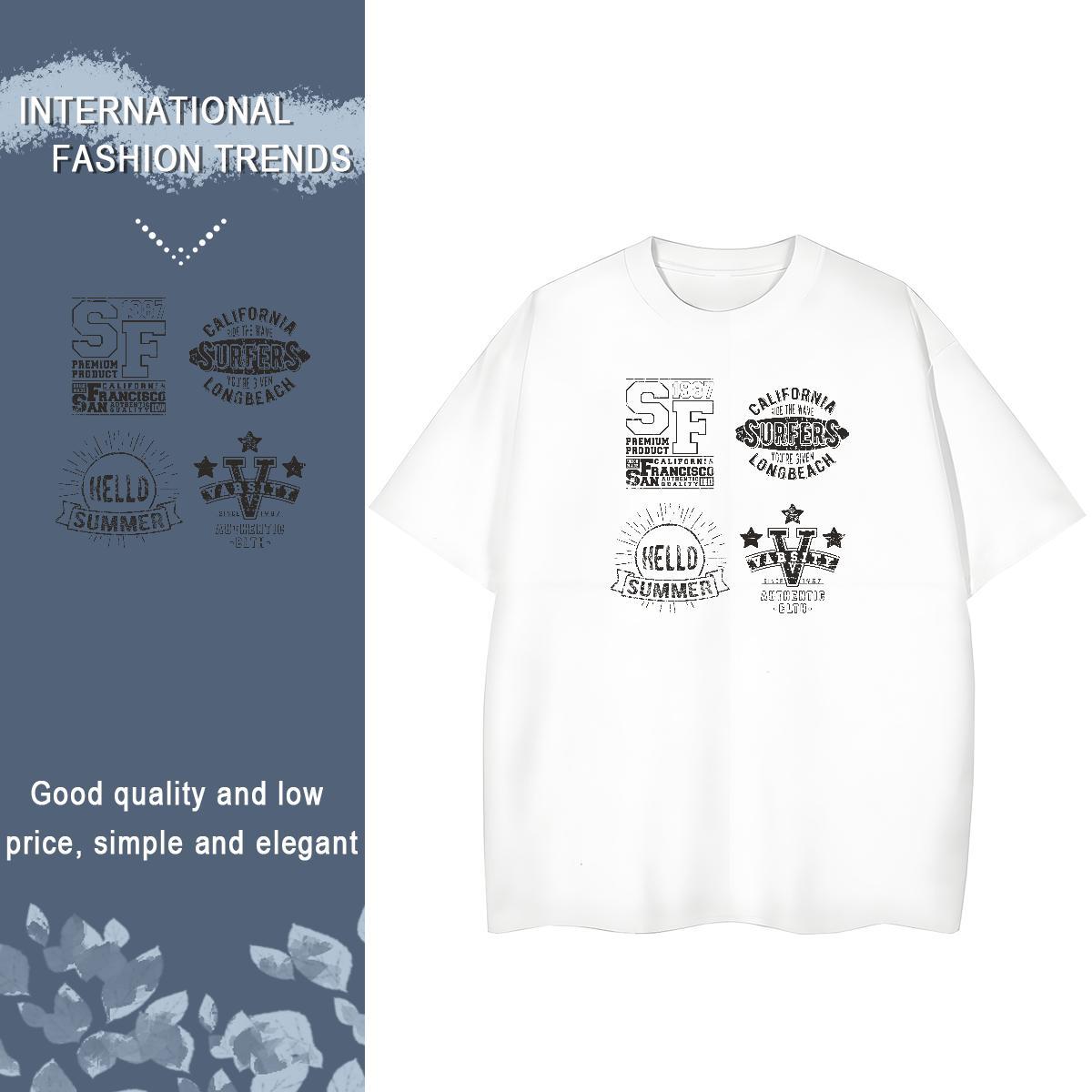 Female Women Tshirts 230g 100% Cotton letter Daily Wear Womens T Shirts Breathable Soft Oversized L-4XL Tops Tees