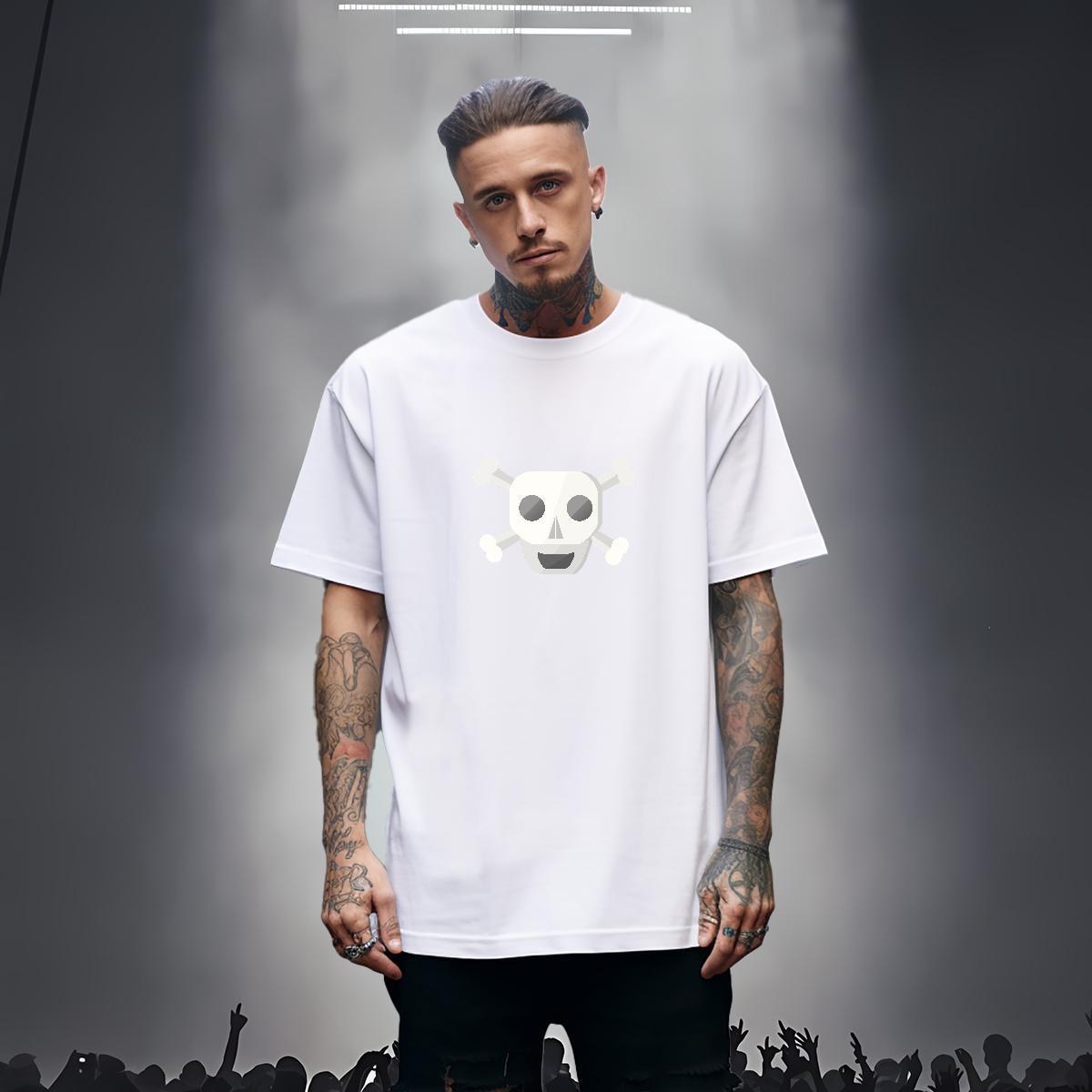 High Quality Man T Shirts 100% Cotton 230g skull Sport Oversized Breathable Soft Men Tees New Arrival Tops Shirt
