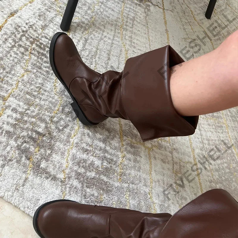 Mens medieval high heels flat shoes mens boots retro cowboy boots synthetic leather black brown role-playing boots 240823