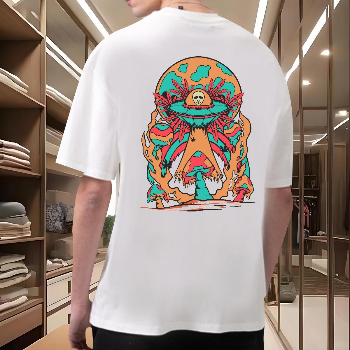 Classic Man T Shirts 230g Pure Cotton ET Sports Casual Custom Print Oversized Breathable Short Sleeve Men Clothes T-Shirt Brand Tops