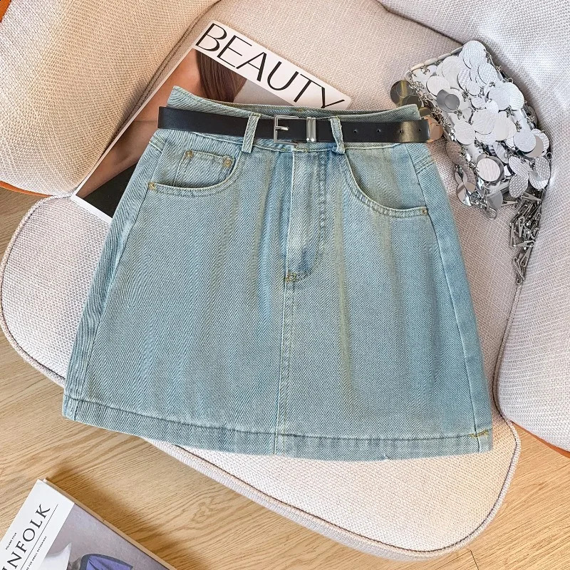 Sweet Retro Suit Womens Summer Short Sleeved Denim Jacket A-line Short Skirt Two-piece Set Fashion Female Clothes 240823