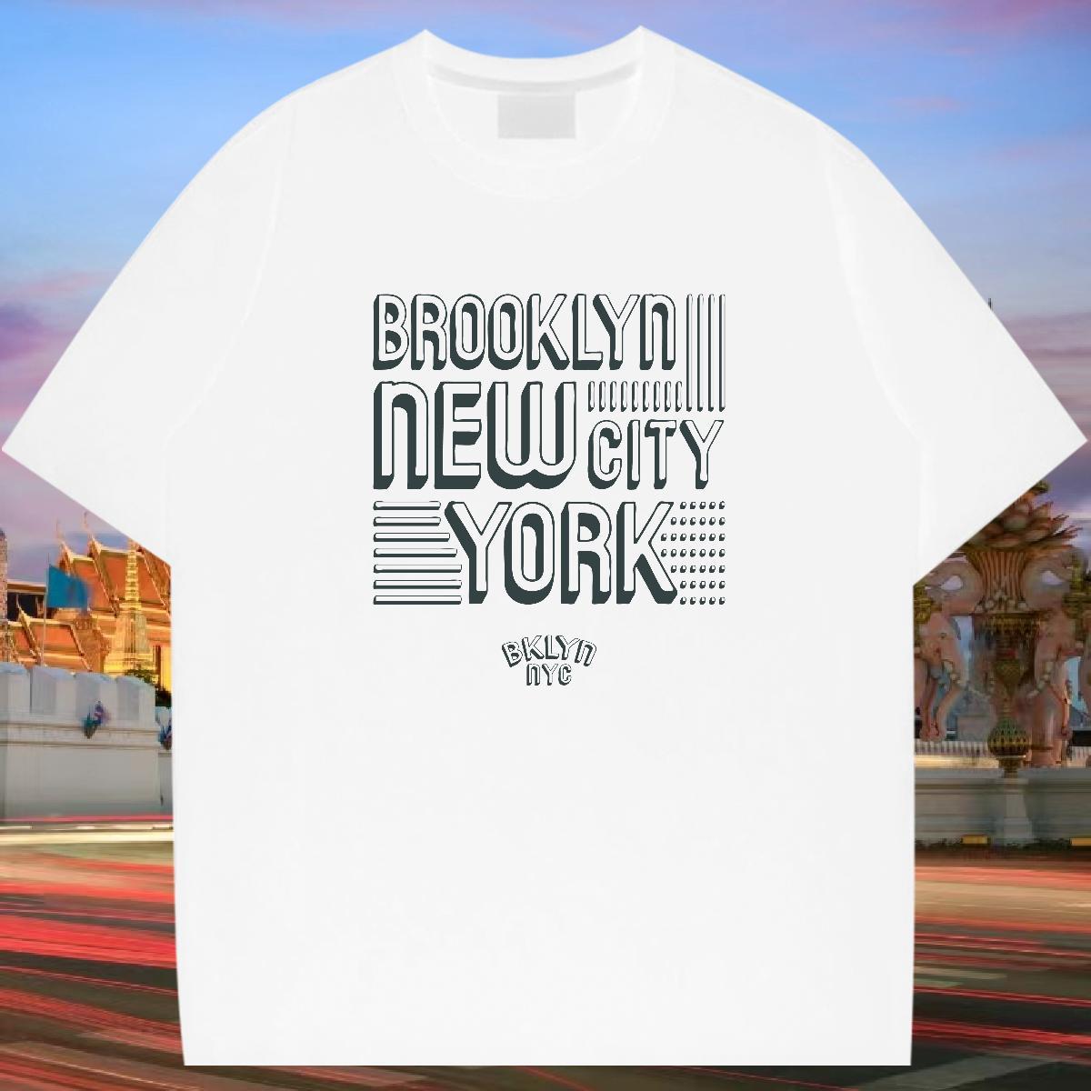 Wholesale Men T Shirts 100% Cotton 230g letter Sport DIY Printed Breathable Crew Neck Men Tshirts New Arrival Clothings