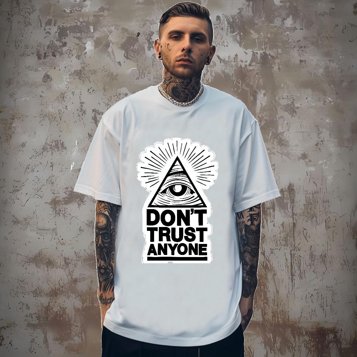 Cool Design T-Shirts 230g 100% Cotton eye of the devil Hip Hop Anime Print Crew Neck Tshirts Classic Casual Wear
