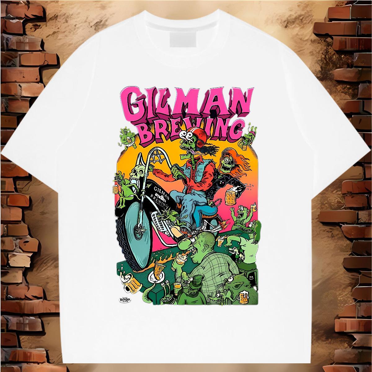 Cool T-Shirts 230g 100% Cotton skull Spring Summer Cartoon Print Breathable Crew Neck Men Tshirts Factory Direct Tops Tees