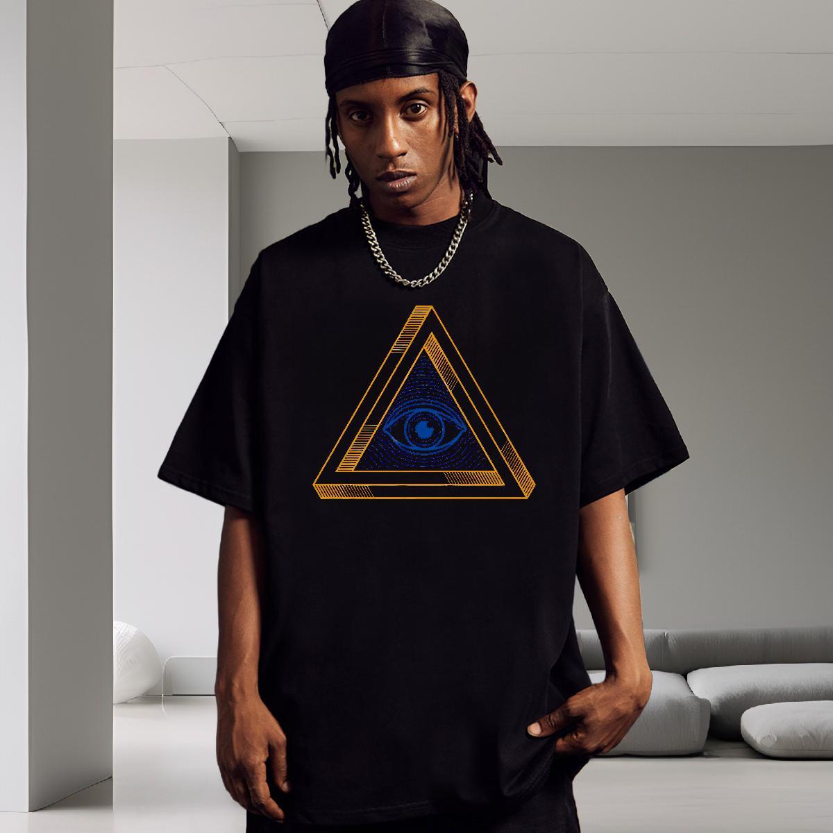 Brand T Shirt For Man 230g Cotton eye of the devil Summer Casual Custom Cartoon Breathable Soft Couples T Shirts New Designer Polos