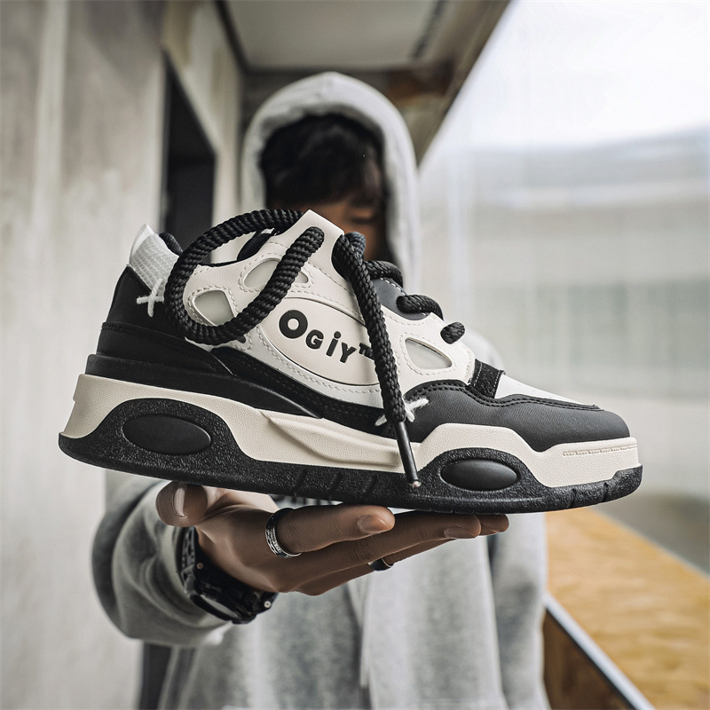 Ddmysports Autumn New Couple Dad Instagram Popular Street Thick Sole Eightened Big Bread Board Shoes Male C OUTDOOR