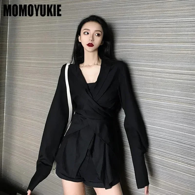 Spring Korean Style Stand Collar Shirts Elegant Long Sleeve Fashionable Solid Chic Slim Irregular Casual Feminino Tops 240823