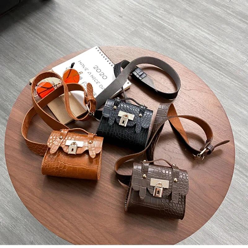 Waist Bags Bag Female Crocodile Pattern Belt Mini Chain Decoration Messenger Small Cool For Women