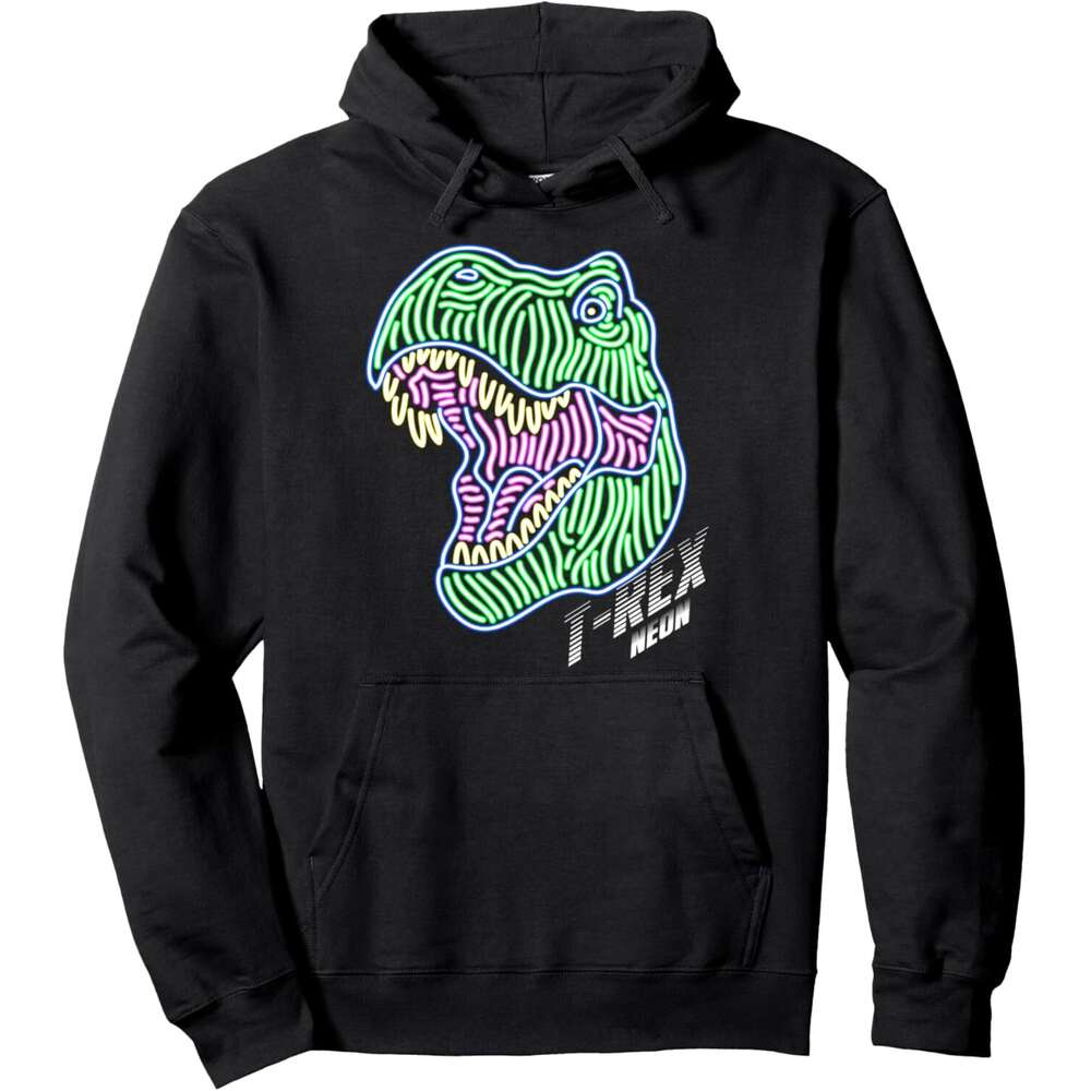 Hoodie for Mens Womens Colorful Abstract Wild Cool Dinosaur T-Rex Graphic Design Pullover Hoodie Graphic Hoodies sweatshirt Pullover Long Sleeve
