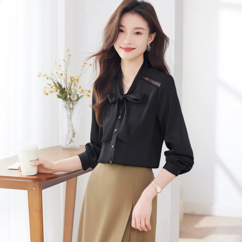 AIyssa-Womens Long-Sleeved Shirts Professional Fashion Show Elegant Temperament 240823