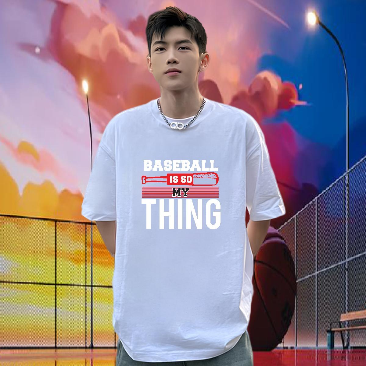 Comfortable T Shirts Men 230g 100% Cotton letter Street Casual Oversized Round Neck Short Sleeve Tshirt for Man Woman Fashion Clothings
