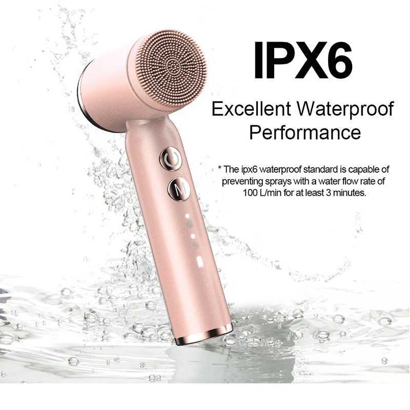 Six in one facial cleansing brush facial wash brush pore cleansing exfoliating silicone deep pores on the face skin care scrub tool W240821