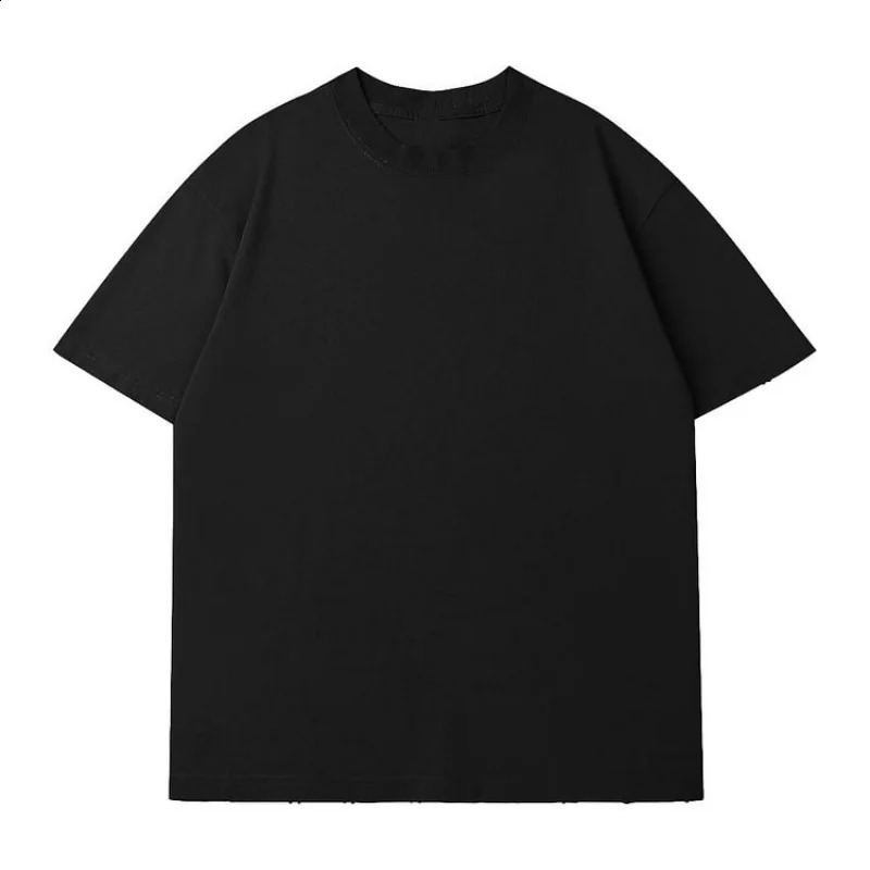 Combed 100% cotton Tshirt 5 packs mens Y2K summer short sleeved retro oversized womens top 240822