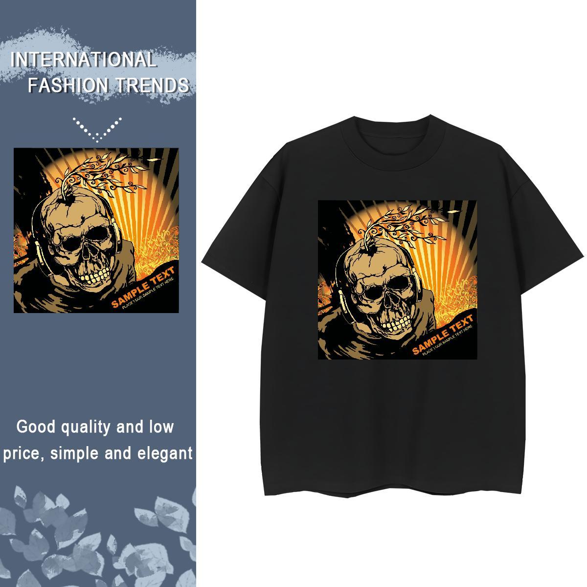 Nice Lady T shirt 230g Cotton scary Casual Sport Womens T Shirts Round Neck Short Sleeve Customized Print Tees