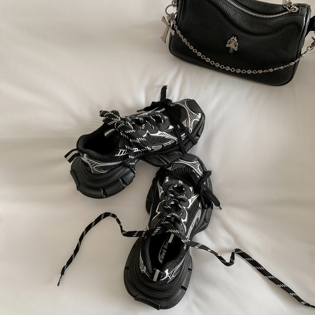 Ddmysports Premium Leather Version Su Yinyin S Same Lace Up Design Enhances The Sense Of Height Thick Soled Dad Shoes Women Casual Sports OUTDOOR