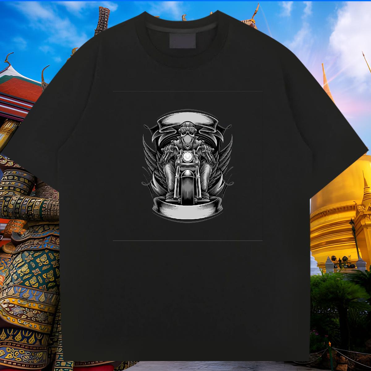 Wholesale Man T Shirts 230g 100% Cotton skull Hip Hop Street Graphic Pure Cotton Tshirts New Designer Wear