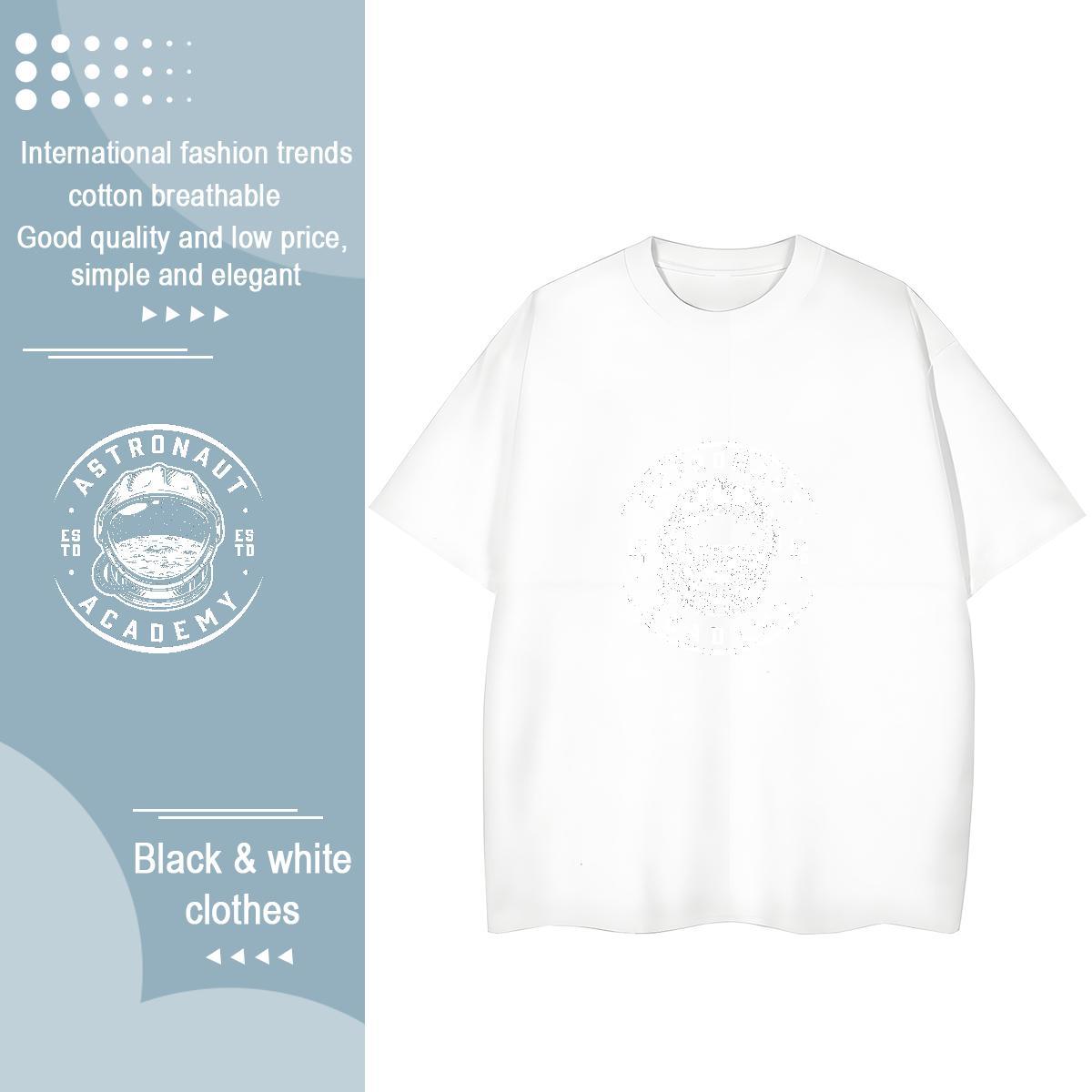 Free Shipping Tshirt for Man Woman 230g 100% Cotton outer space Spring Summer Womens T Shirts Breathable Crew Neck Anime Oversized Tees Shirts