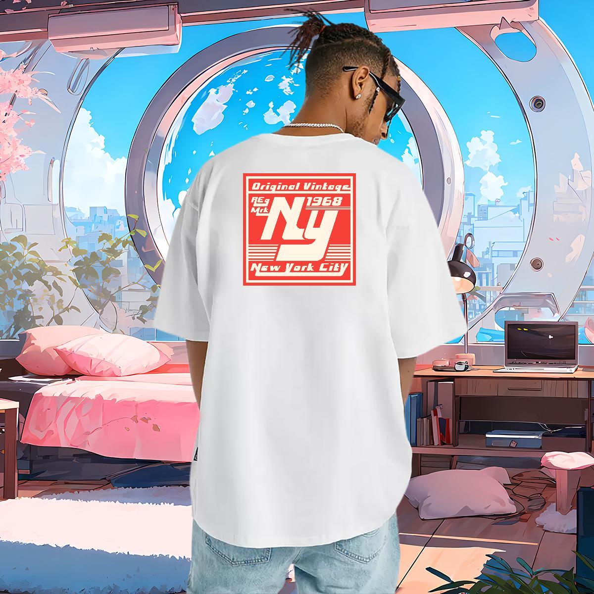 Comfortable T-Shirts 230g 100% Cotton letter Casual Anime Breathable Short Sleeve Tshirt for Man Woman Classic Clothings