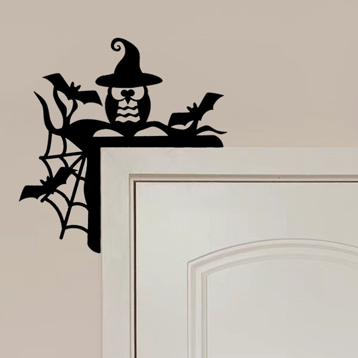 Halloween Door Frame Decoration Halloween Witch Bat Door Corner Sign Door Wall Halloween Decorations