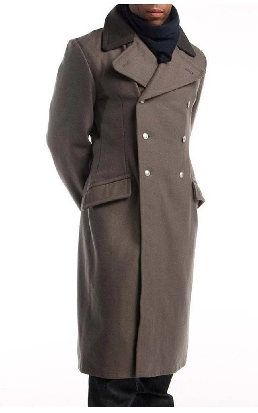 Meimeis homemade YUTU MM gray wool coat mid-length mens military style top 2805 240822