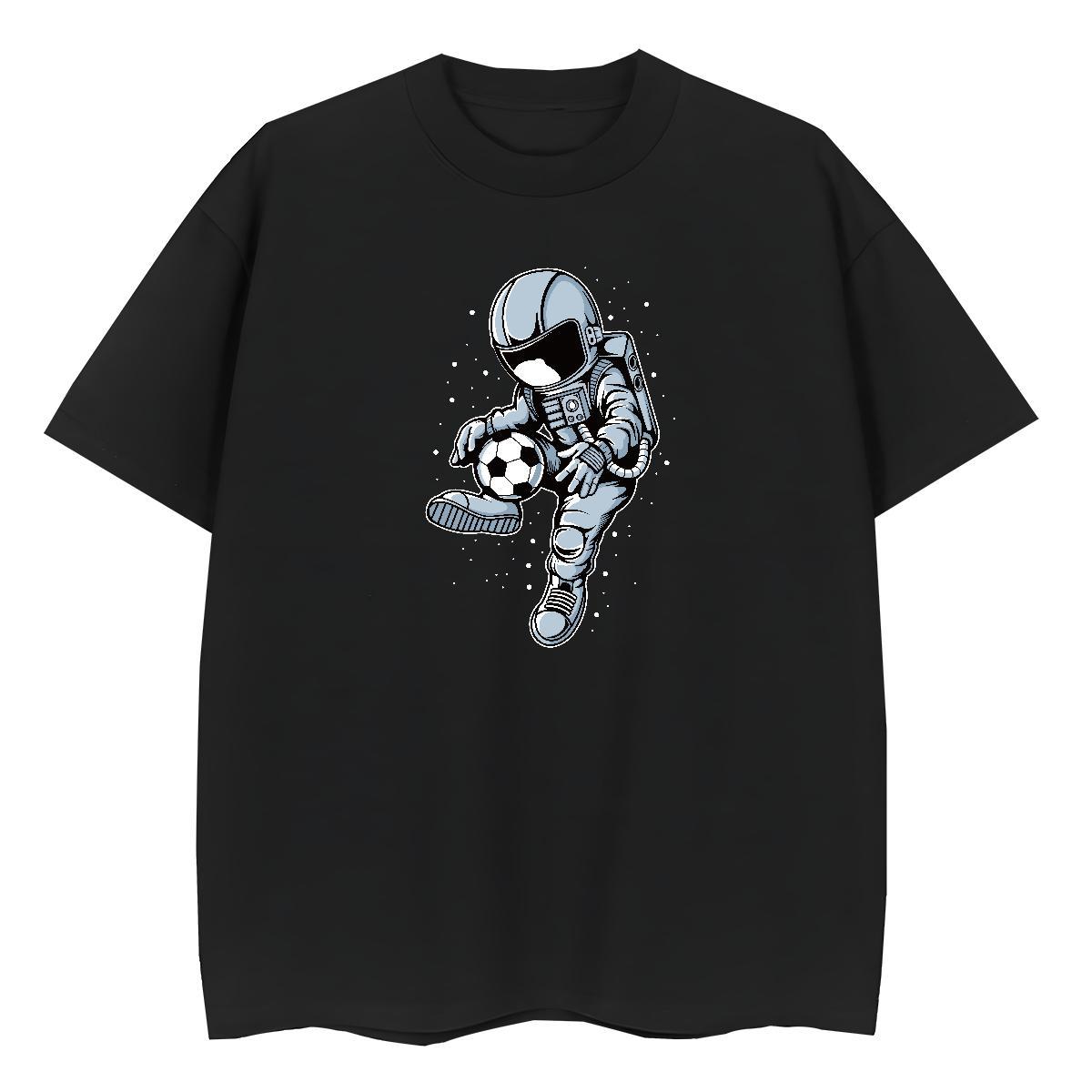Designer Woman Tshirt 230g 100% Cotton cosmonaut Casual T Shirt For Woman Crew Neck Breathable Cartoon Printing L-4XL Clothes
