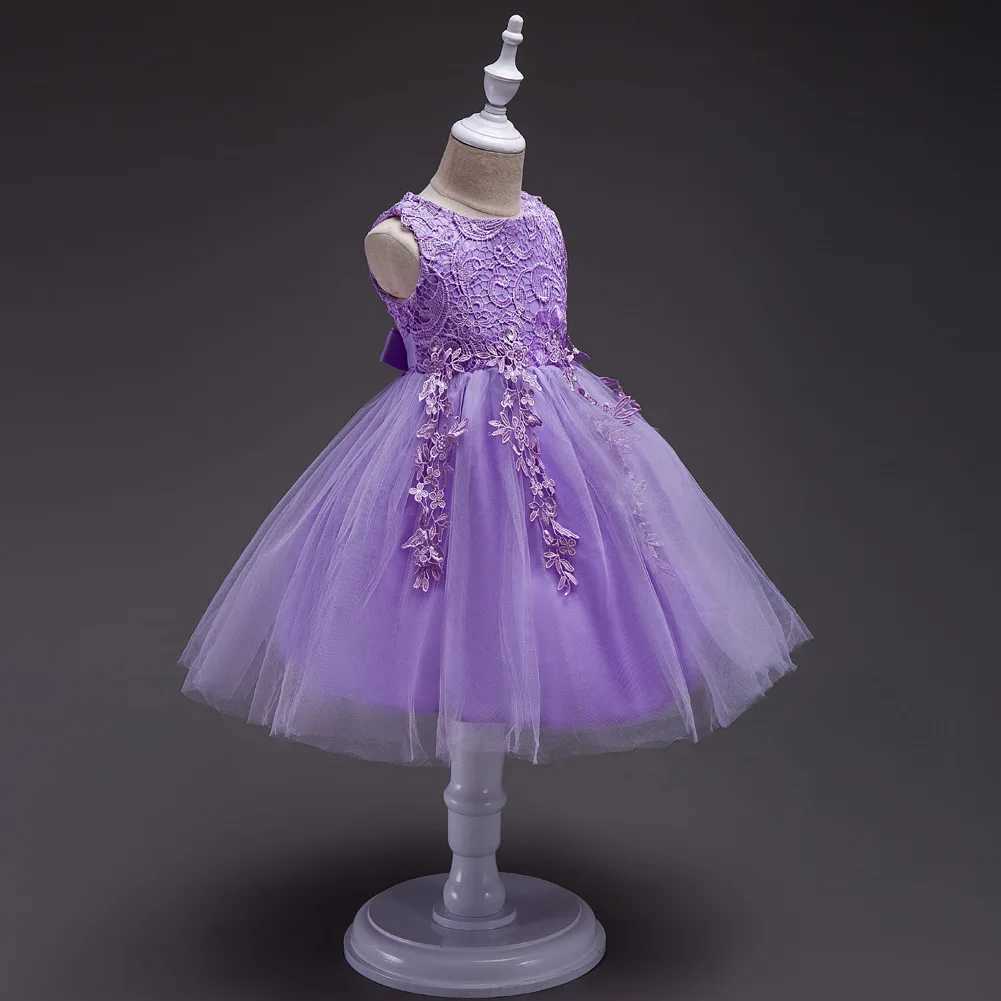 2018 Childrens Bridal Embroidery Wedding Luxury Graduation Party Girls Birthday Dress W240823