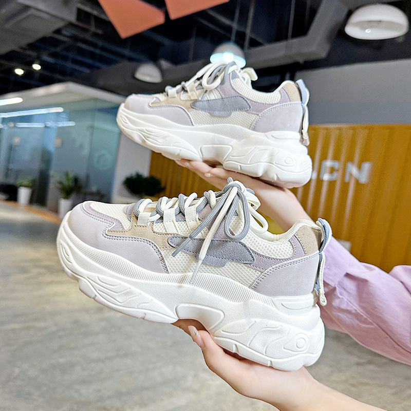 Ddmysports Sports For Women New Spring And Autumn Breathable Casual Versatile White Height Increasing Thick Sole Dad S Shoes OUTDOOR