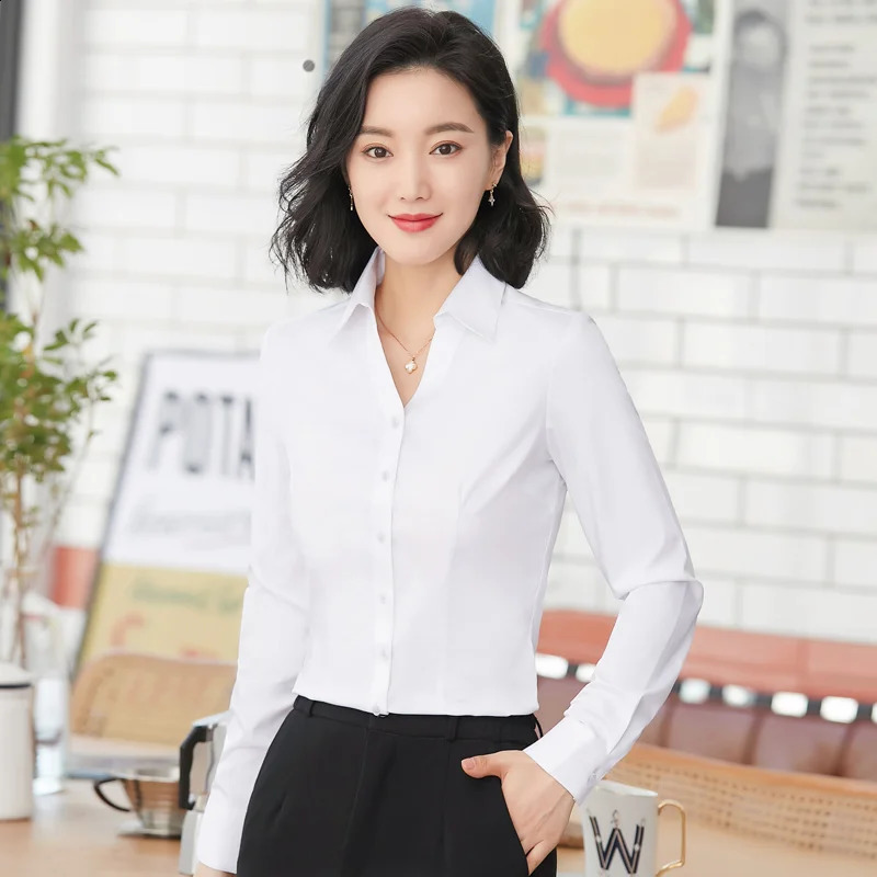 Aiyssa Womens Long Sleeved Shirt with Unique Temperament Exquisite Autumn and Winter Shirt Makes You Unique 240823