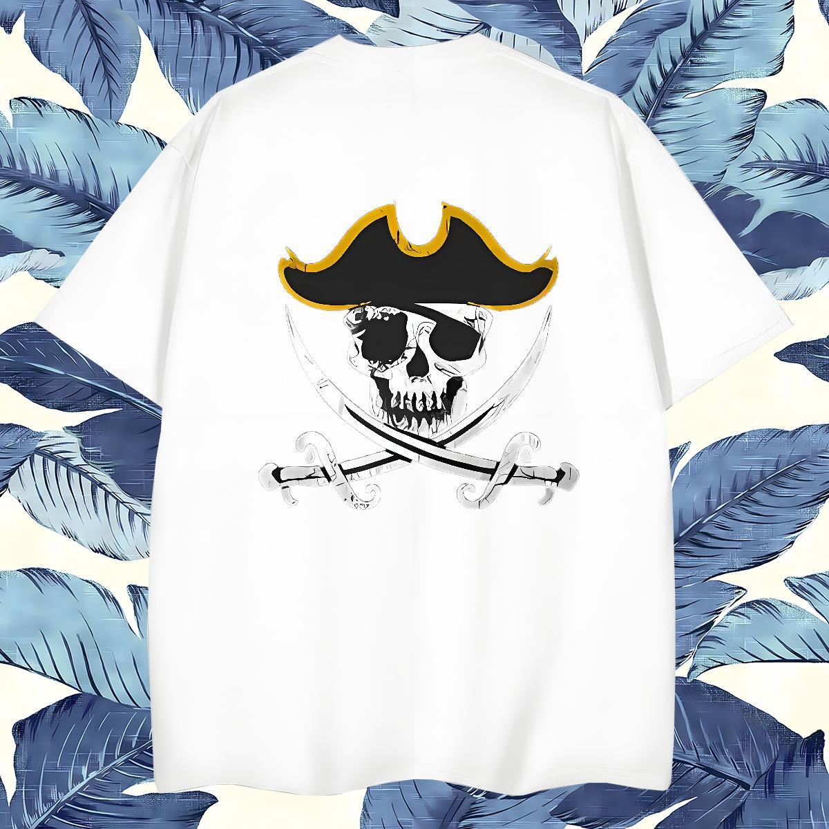 Loose Fit T-Shirts for Men 230g 100% Cotton sword High Street Hip Hop DIY Anime Crew Neck Men Tops Tees 2024 Summer Tees Shirts