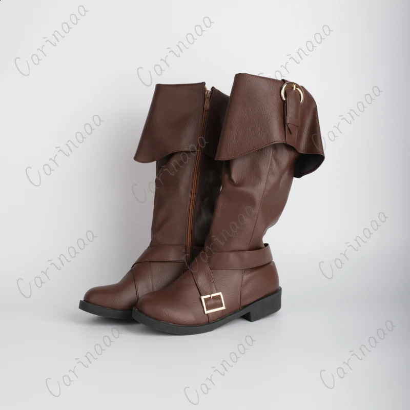 Mens medieval retro PU leather shoes medieval boots Victorian Renaissance boots role-playing shoes 240823