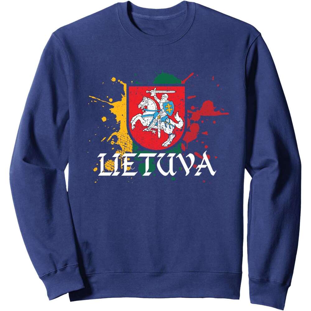 Long Sleeve Shirts for Men sweatshirt Lithuania, Lietuva Cheer Jersey Football Game Gift Sweatshirt T shirt Tee Streetwear Casual tops clothes