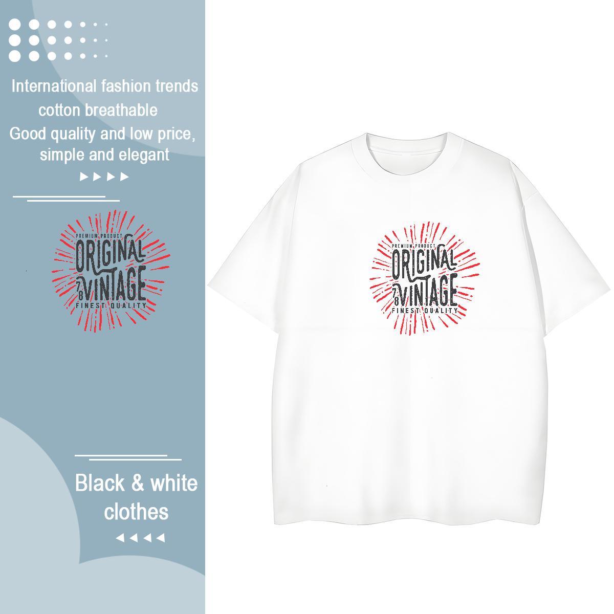 Brand Couples T Shirts 100% Cotton 230g letter Street Casual T Shirt For Woman Breathable Crew Neck Skull Clothes Shirt