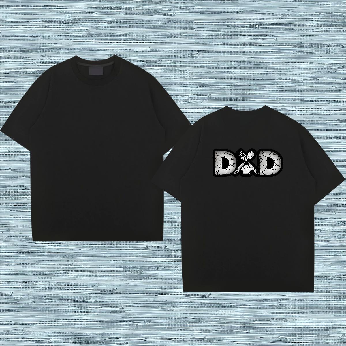 Free Shipping T Shirt For Man 230g Pure Cotton letter Home Outdoor Cartoon Printing L-4XL O-Neck Short Sleeve Mens Tshirts DIY Customized Polos