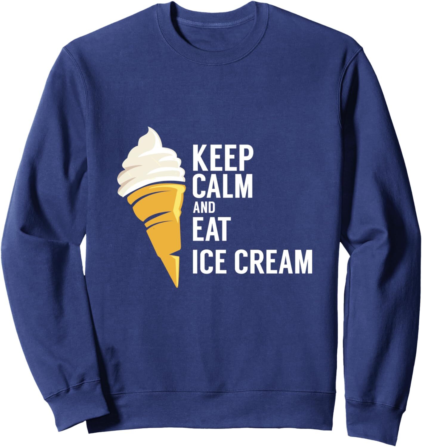 Long Sleeve Shirts for Men sweatshirt Keep Calm And Eat Ice Cream Sweet Flavor Tasty Sweatshirt T shirt Tee Streetwear Casual tops clothes