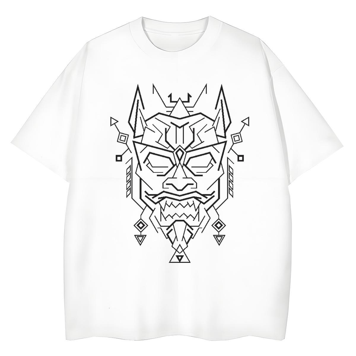 5A Womens Tshirts 230g Cotton terror Daily Outfit T Shirt For Woman Breathable Anime Print Clothes Shirt