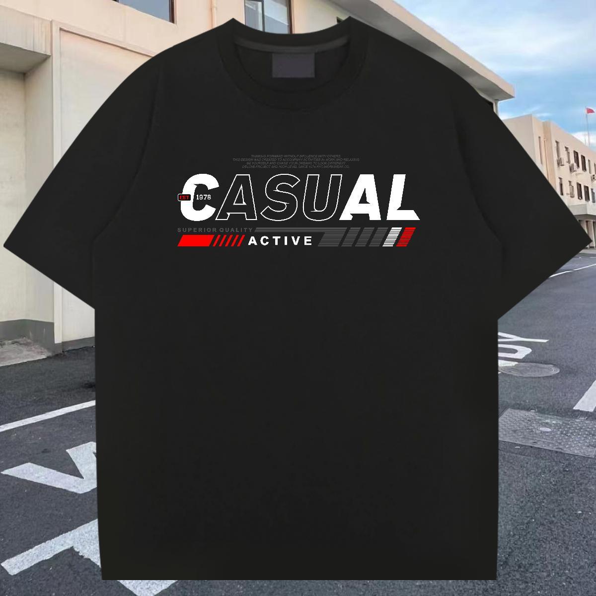 Cool Design T Shirt For Man 230g Cotton letter Sport Custom Cartoon Breathable Soft Men Tees Casual New Tees Shirts