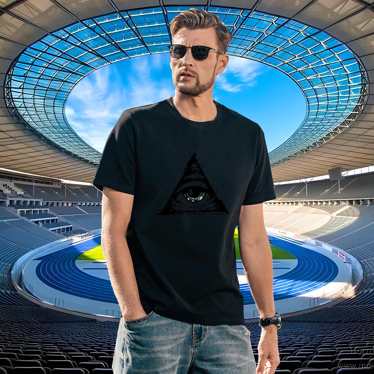 Designer T Shirt For Man 230g Pure Cotton eye of the devil Casual Floral Print Breathable Men Tops Tees DIY Customized Clothings