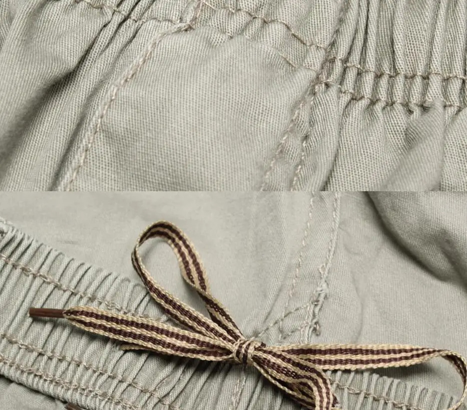 Large Size summer Men Cargo Pants Cotton Pocket Big size 8XL 9XL 3XL Summer Autumn Loose army green Casual Safari Style Pants 240822