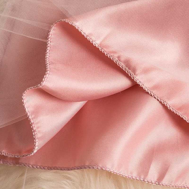 Baby Girl Birthday Bow Fluffy Dress 12M Baby Pink Sparkle Impregnated Tutu Dress Flower Girl Wedding Dress Childrens Puff Sleeve Clothing W240823