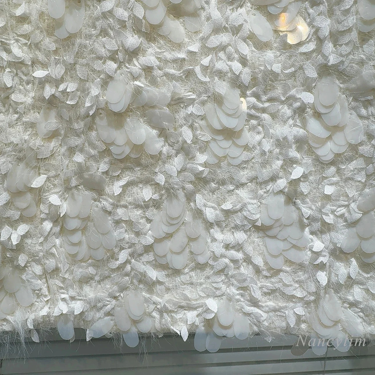 autumn chic sequin tweed warm celebrity short skirt elegant white dress 240822