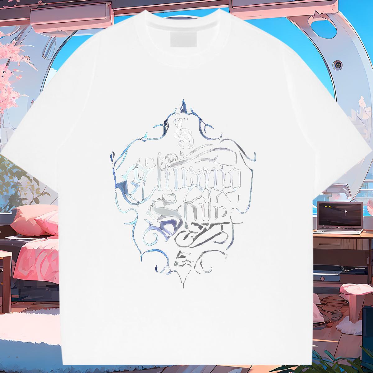 Loose Woman Tshirt 100% Cotton 230g letter Outdoor T shirt Breathable Soft Anime Print Top Shirts
