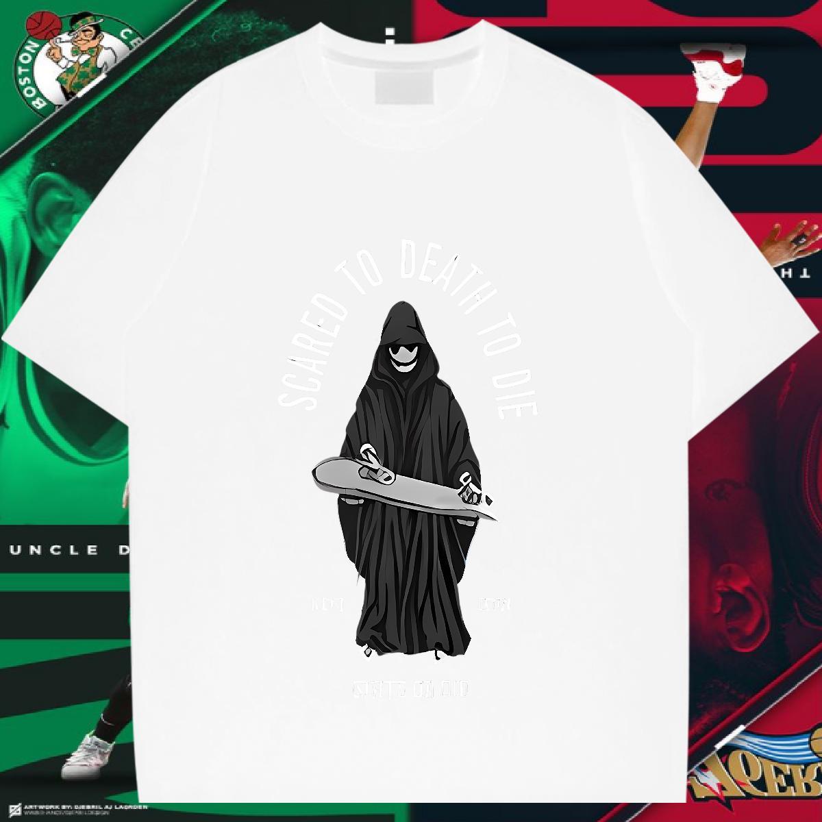 Loose Fit T shirt 230g Pure Cotton skull Home Outdoor Plus Size Custom Breathable Couples T Shirts Free Shipping Clothings