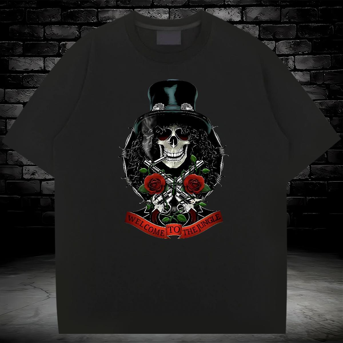 Cool T shirt 230g 100% Cotton skull Spring Summer Oversized 4XL Crew Neck Mens Tshirts Factory Direct Clothings