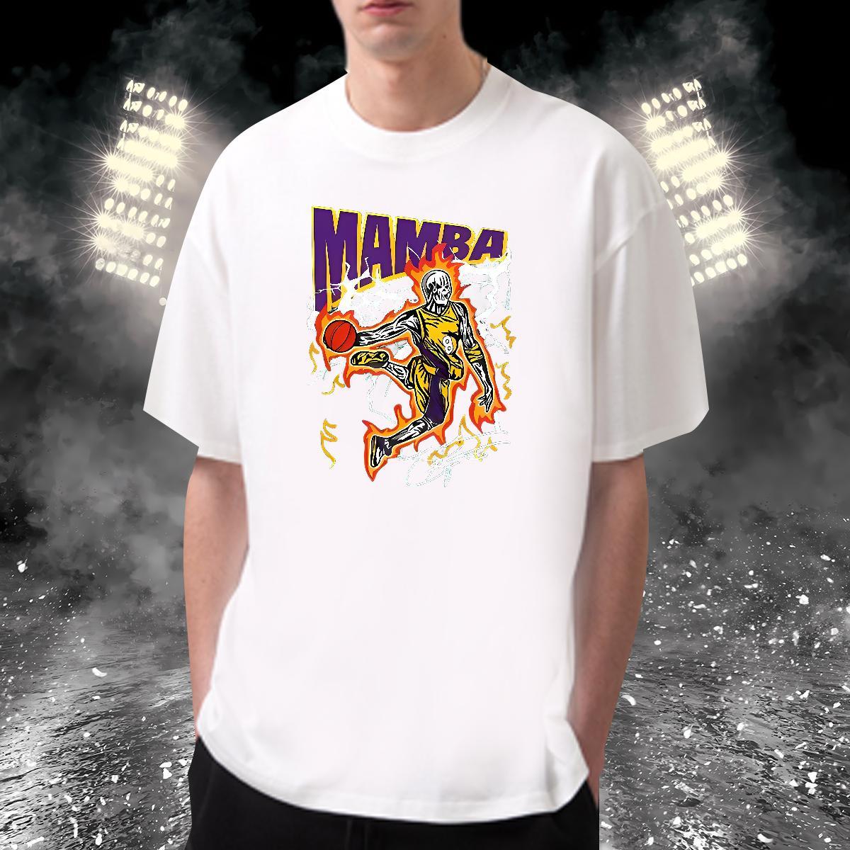 Brand Mens T Shirts 230g Pure Cotton skull Street wear Hip Hop White Plus Size Breathable Men Tees Fashion Tops Shirt