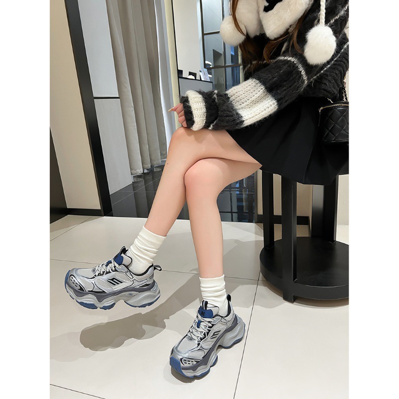 Ddmysports Sweat Absorbing Cowhide Version Thick Soled Genuine Leather Vintage Paris Dad Shoes Women S Spring New Versatile Sports And Leisure OUTDOOR