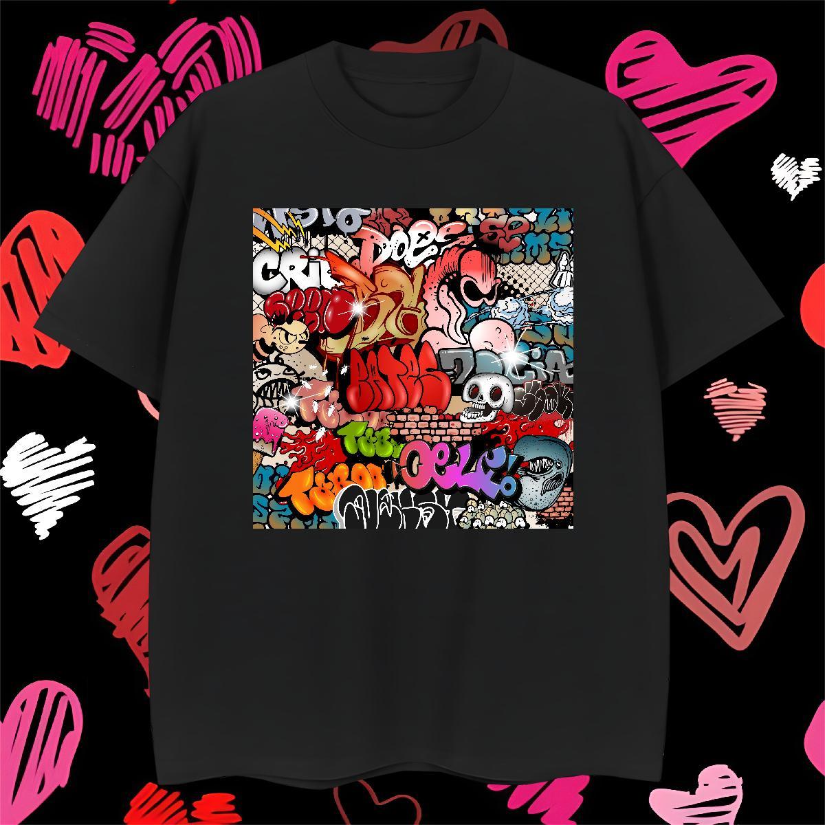 Cool Design T-Shirts 230g Cotton skull Beach Oversized 3XL 4XL Round Neck Short Sleeve Men Tops Tees Free Shipping Tops Shirt