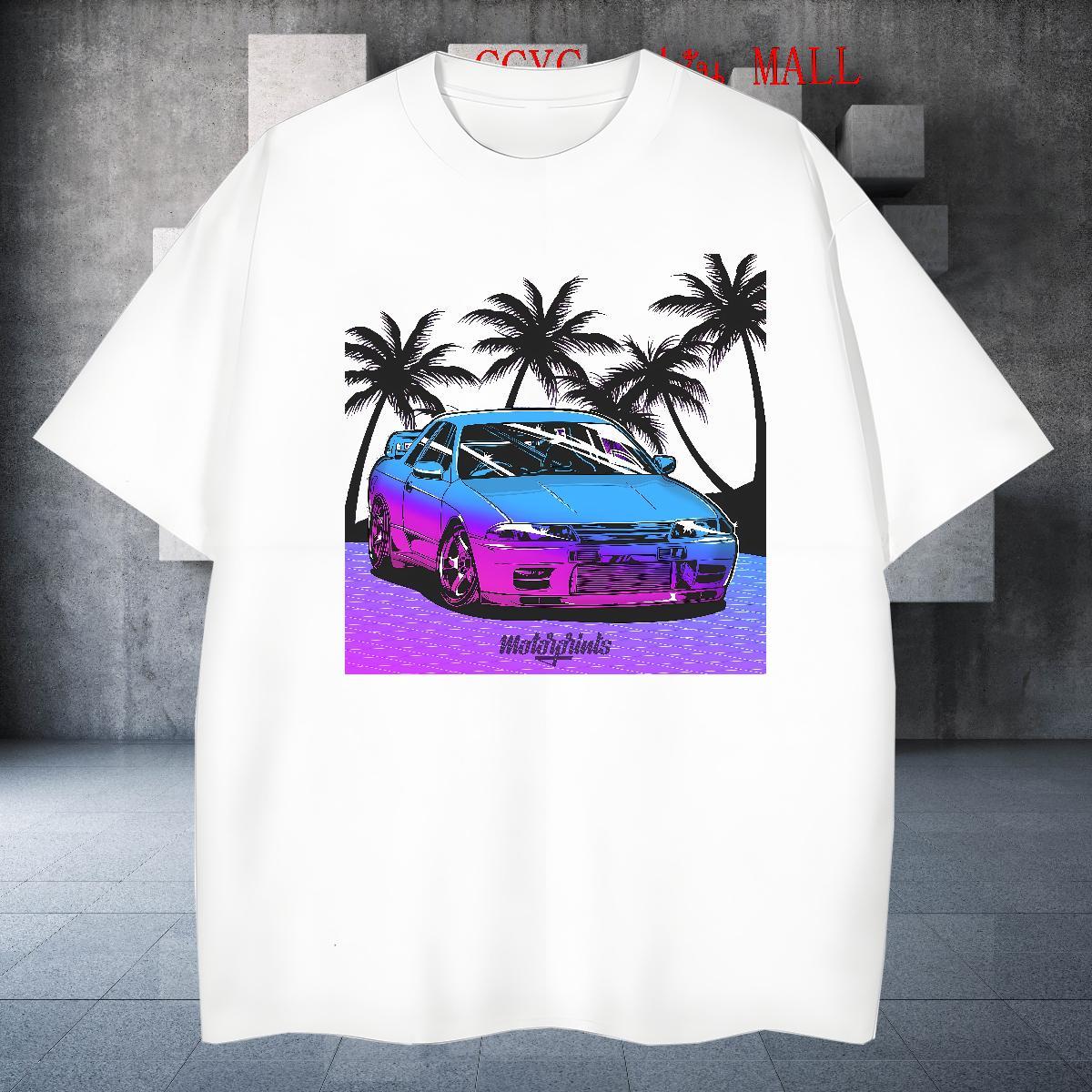 Loose Fit Mens T Shirts 230g Pure Cotton beach Hip Hop Street Cartoon Printing L-4XL Short Sleeve Soft Men Tshirts Designer Tees