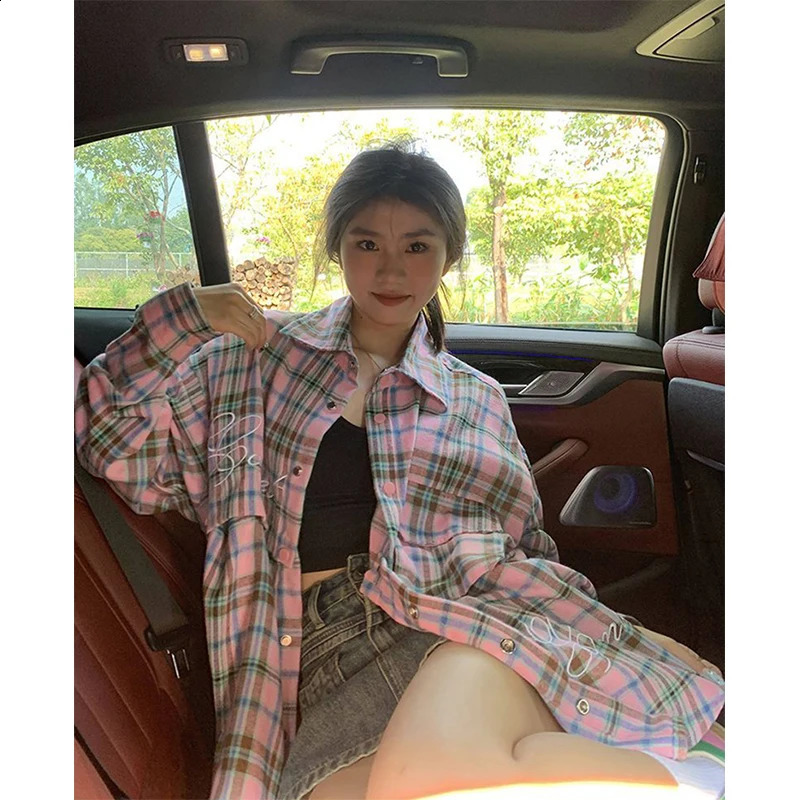 MEXZT S-3XL Harajuku plain weave shirt for women oversized detachable long sleeved shirt streetwear Korean embroidery patch style 240822